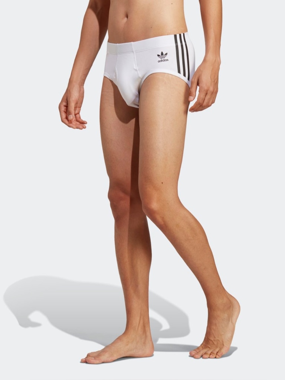 🆒 adidas White Briefs with Black 3-Stripe Side Detail